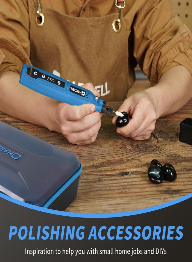 HARDELL Mini Cordless Rotary Tool, 5-Speed with 129 Accessories, USB Charging, 3.7V Power Rotary Tool for Sanding, Polishing, Drilling, Etching, Engraving & DIY Crafts - Image 5