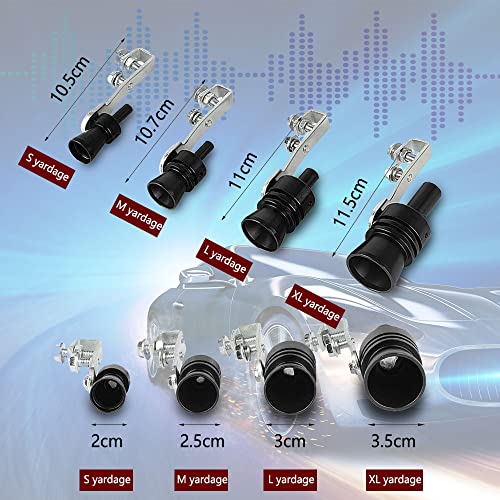 deemars Car Turbo Whistle, Aluminum Alloy Universal Turbo Whistle, XL Size Aluminum Alloy Universal Turbo Sound Exhaust Muffler Pipe Whistle Car Roar Maker - Image 2