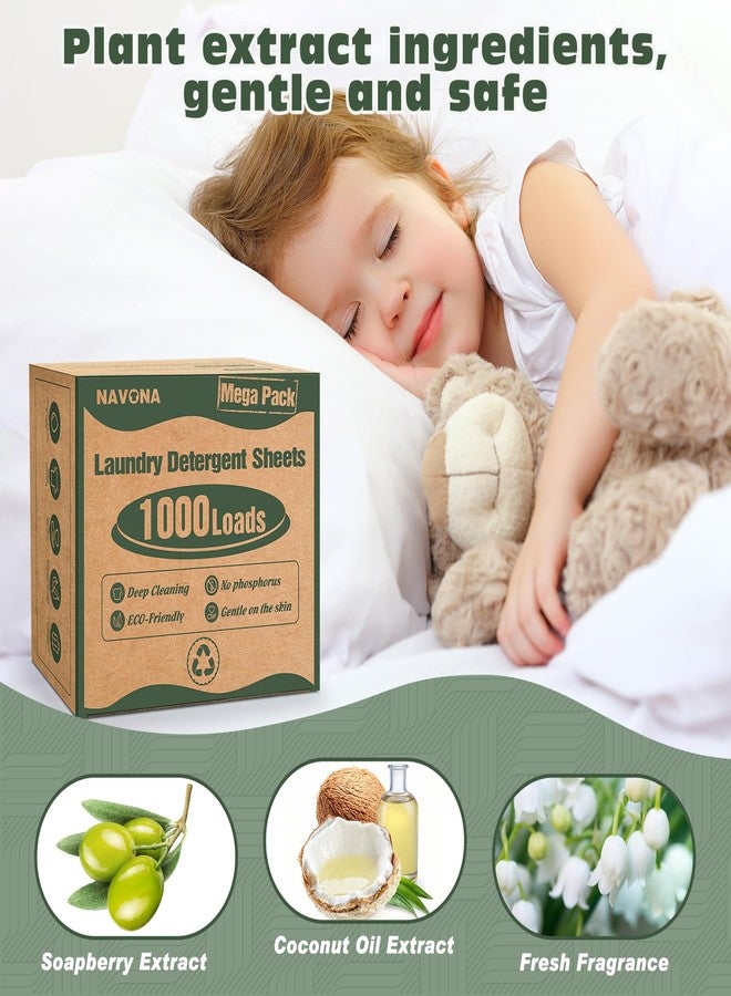 Navona 1000 Loads Mega Pack Laundry Detergent Sheets, Eco-friendly Laundry Sheets, Powerful Cleaning, Suitable for Homes, Dorms, and Apartments - [Fresh Scent] - Image 4