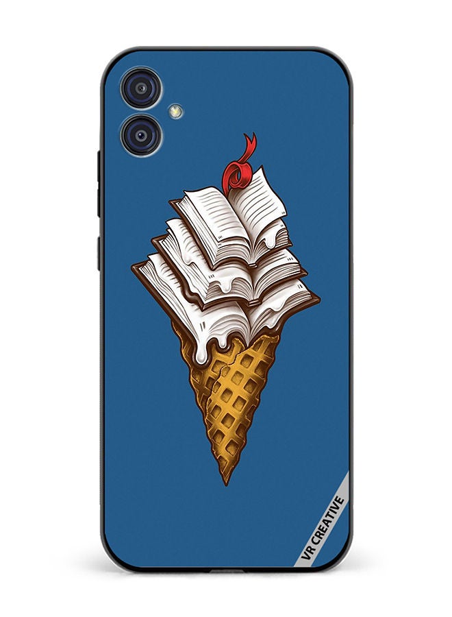 VR CREATIVE Protective Case Cover For Samsung Galaxy M04/F04 Book Icecream Design Multicolour - Image 1