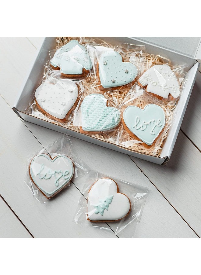 Morepack Cookie Bags For Gift Giving,Self Sealing Cellophane Bags 4X4 Inches,Clear Resealable Cellophane Bags Self Adhesive Individual Cookie Bags For Packaging 200Pieces - Image 3