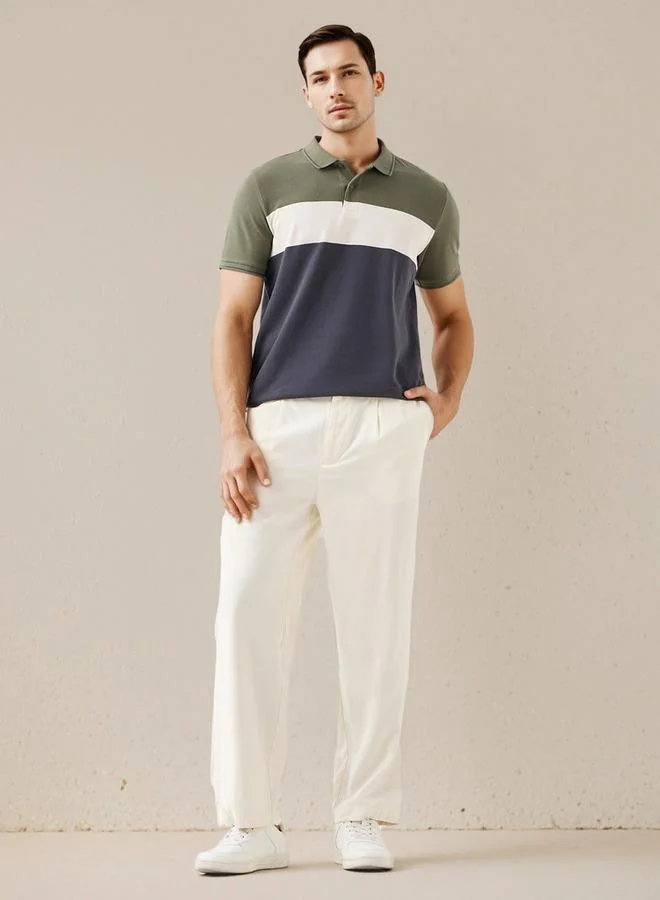 سبلاش فيڤ تيشيرت بولو بقصة عادية مخططة