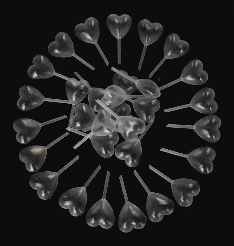 Art&Beauty ArtBeauty 50 قطعة قطارة بلاستيكية شفافة سعة 4 مل على شكل قلب