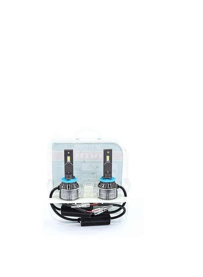 مجموعة مصابيح أمامية للسيارة LED TAC PRO 881/880 سطوع 50% 6000K 650W - Image 2