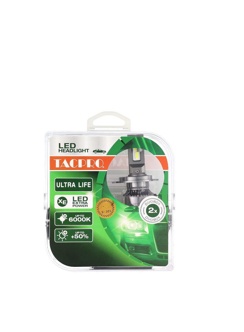 مجموعة مصابيح أمامية للسيارة LED TAC PRO 881/880 سطوع 50% 6000K 650W - Image 3