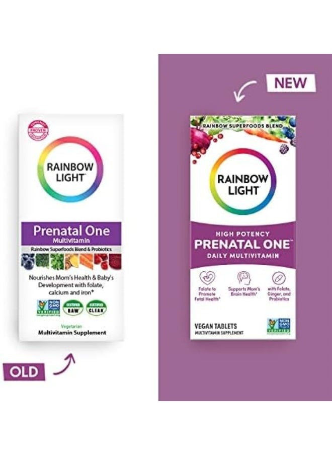 Rainbow Light Rainbow Light High-Potency Prenatal One Multivitamin, Prenatal Health Multivitamin Supports Mom's Health and Baby's Development, With Vitamin C, Vegan, 60 Count  - Image 2
