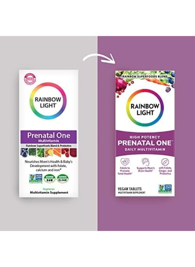 Rainbow Light Rainbow Light High-Potency Prenatal One Multivitamin, Prenatal Health Multivitamin Supports Mom's Health and Baby's Development, With Vitamin C, Vegan, 60 Count  - Image 3