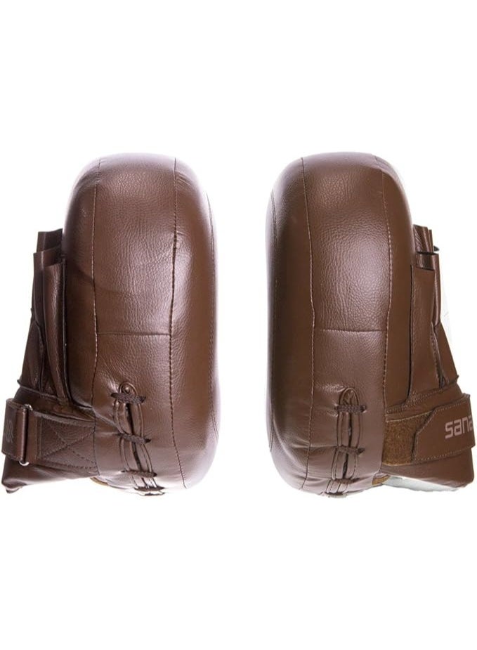 Sanabul Battle Forged Striking Air-Punch Focus Mitts | Ultra-Light Boxing Pads, Kickboxing & Muay Thai Punch Mitts, Gel-Infused Air Foam Training Pads for MMA & Sparring, Brown - Image 2