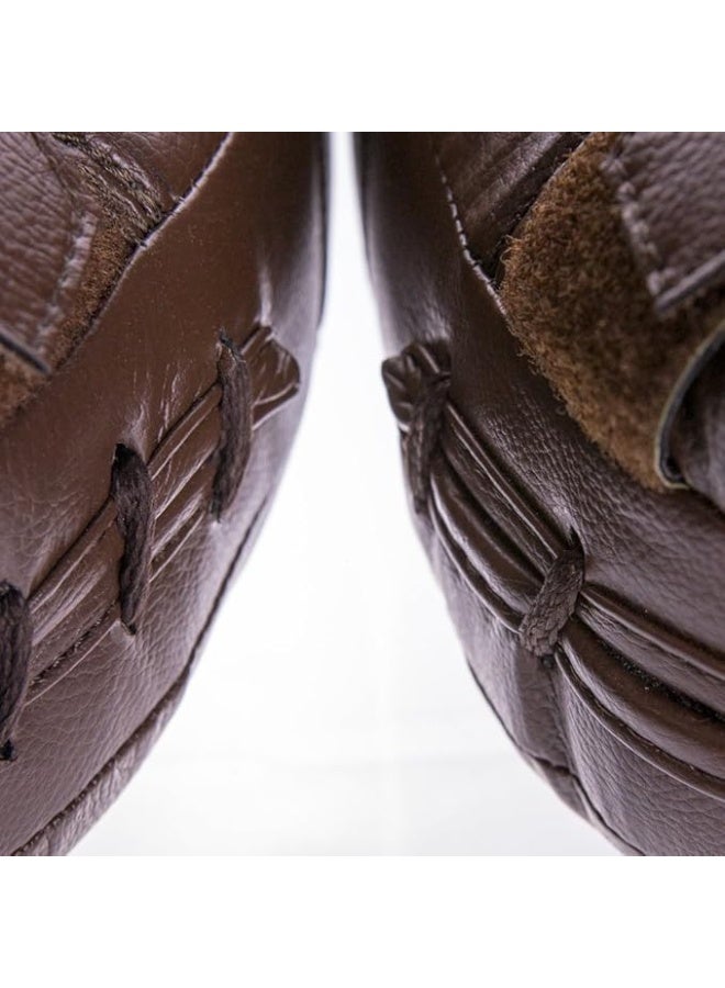 Sanabul Battle Forged Striking Air-Punch Focus Mitts | Ultra-Light Boxing Pads, Kickboxing & Muay Thai Punch Mitts, Gel-Infused Air Foam Training Pads for MMA & Sparring, Brown - Image 4