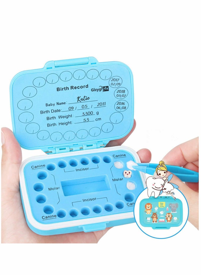 SYOSI Baby Teeth Save Box, Teeth Box Save Organizer for Baby Kids, Tooth Box Children in Souvenir Gift (Boy) - Image 1