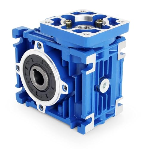 CNCTOPBAOS NMRV030 Worm Gear Reducer Speed Ratio 40:1 RV30 NMRV-030 Worm Gearbox Speed Reducer Square NMRV30 Output 14mm Shaft for Nema23 Stepper Motor - Image 1