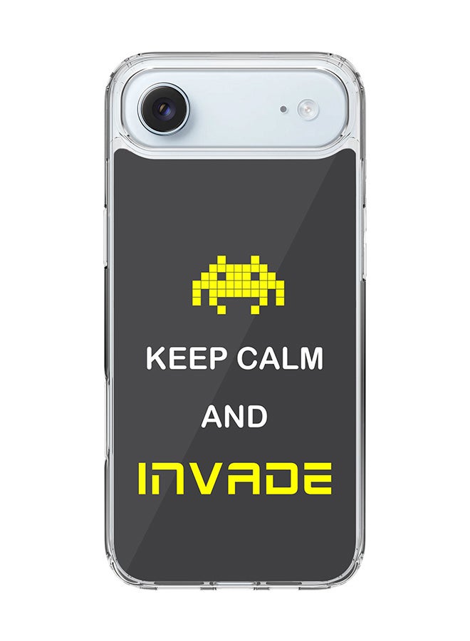 Stylizedd Classic Clear MagSafe Case for iPhone 17 Air , Hybrid Soft Case Flexible Edges Anti Drop TPU PC Gel Thin Transparent Cover [ Designed for iPhone 17 Air ] - Keep Calm And Invade