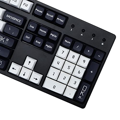 MOLGRIA B42 Keycaps, 128 Set Dark Blue and White Keycaps for Mechanical Keyboard, Custom PBT XDA Profile Key Caps for Kailh Cherry MX Switch fit ANSI and ISO Layout Keyboard - Image 5