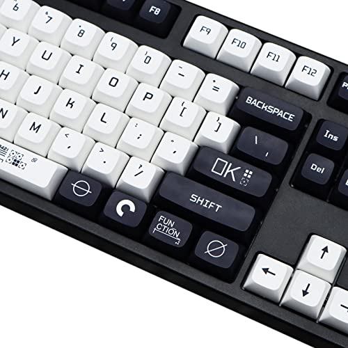 MOLGRIA B42 Keycaps, 128 Set Dark Blue and White Keycaps for Mechanical Keyboard, Custom PBT XDA Profile Key Caps for Kailh Cherry MX Switch fit ANSI and ISO Layout Keyboard - Image 4