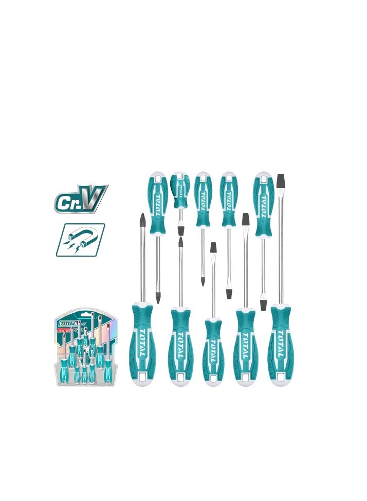 Total 10 Pcs Screwdriver Set Tht250610