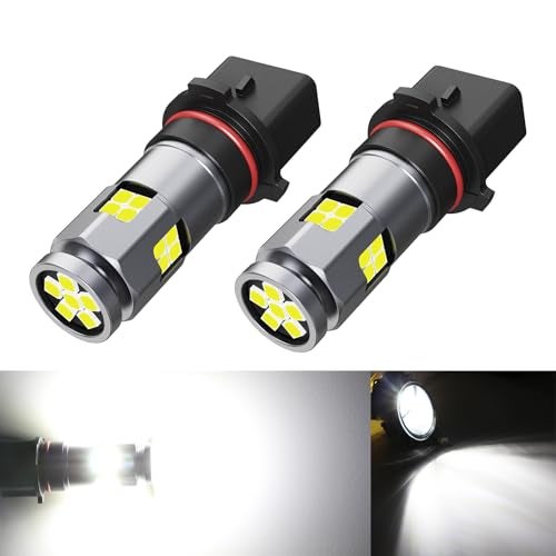 Fulanmi PSX26W 6000K Xenon White LED Fog Light Bulbs, Compatible with H28W 12278 PG18.5d-3 PWY26W 12278C1, 3030 22-SMD 360° Output Fog Light Replacement 12V for Cars and Trucks - Image 1