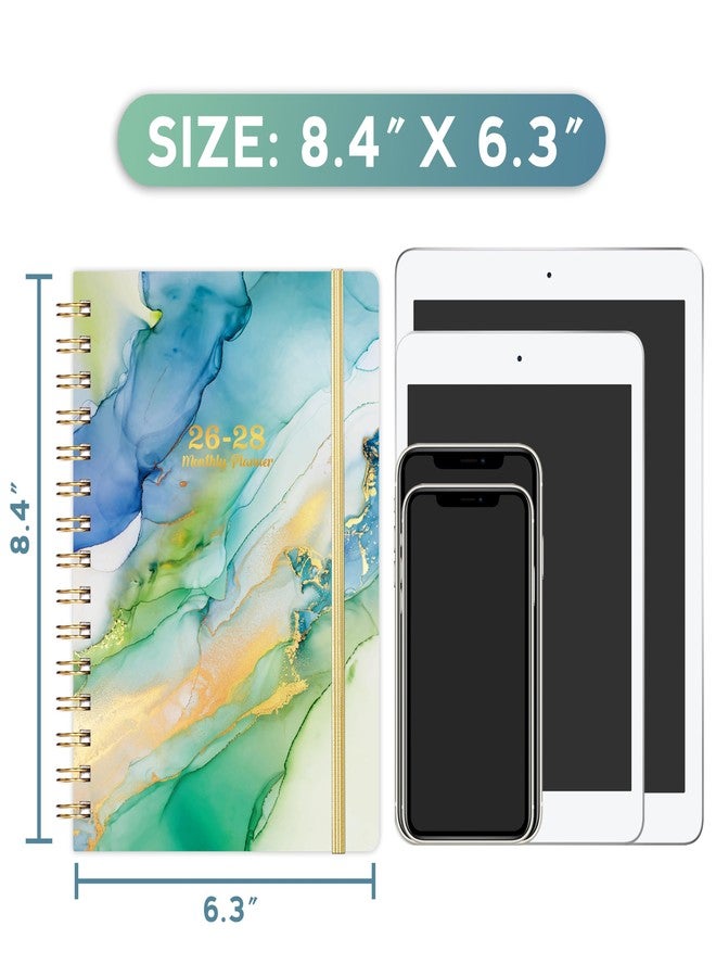 Journaltastic 2024-2026 Monthly Planner - 3 Year Monthly Planner 2024-2026 with Monthly Tabs, Jan. 2024 - Dec. 2026, 6.3" x 8.4", 2024-2026 Monthly Calendar with Flexible Cover, 27 Note Pages & Tabs, Inner Pocket - - Image 5