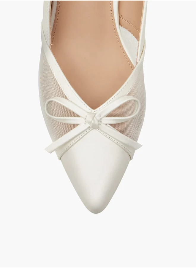 Flora Bella By Shoexpress Women Textured Slip-On Pumps with Stiletto Heels