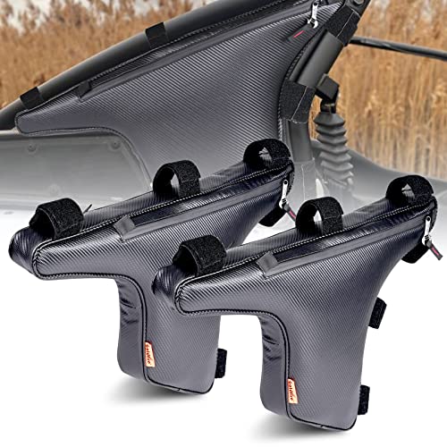 Sresk KRX 1000 Storage Bag 2 Pack Triangle Truss Storage Bag Accessories UTV Tool Pouch Side Cage Roll Bar Gear Bag For Kawasaki Teryx KRX 1000 20202023 Easy to Install Black x2 - Image 1