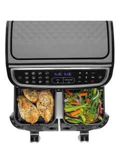 Salter Salter Dual Air Fryer - Double Drawer, 2 Non-Stick Cooking Trays, Sync & Match Cook Function, Independent Cooking, 8.2L, Sensor Touch Display, 12 Presets, Oil Free, 2200W-2600W,  - Image 2