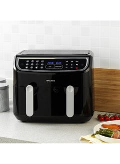 Salter Salter Dual Air Fryer - Double Drawer, 2 Non-Stick Cooking Trays, Sync & Match Cook Function, Independent Cooking, 8.2L, Sensor Touch Display, 12 Presets, Oil Free, 2200W-2600W,  - Image 3