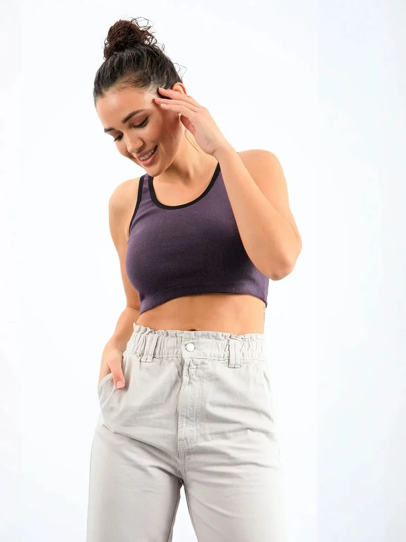 تومي لايف TOMMY Ribbed Sleeveless Crop Top