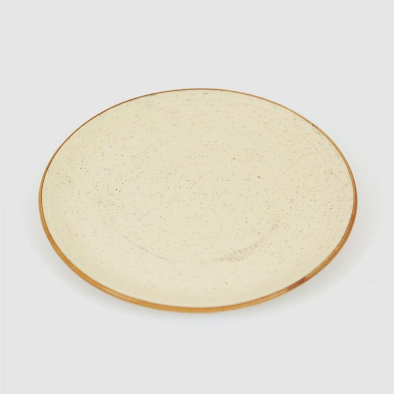 Tarang Arts Handmade White Ceramic FoodSalad Plate Heat Proof Microwave Dishwasher Safe Handmade Kitchen Utensils for Food ServingDecorative White 10 inch - Image 3