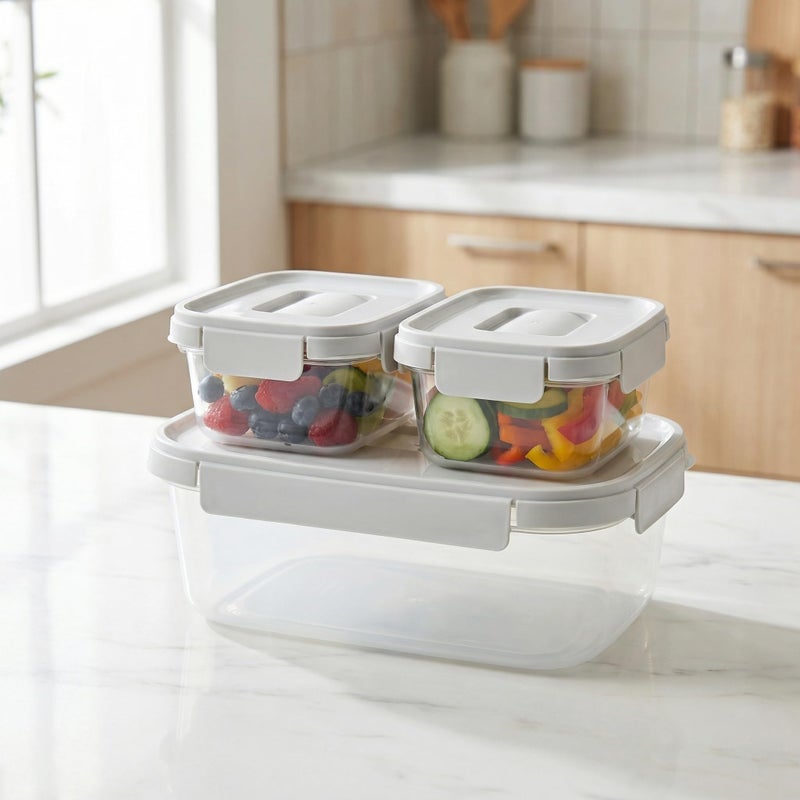 LOCK & LOCK LocknLock Nestopia Food Storage Container Set 500ml - Stackable, Airtight, BPA Free - Model B0CDXBSZXD - Image 3