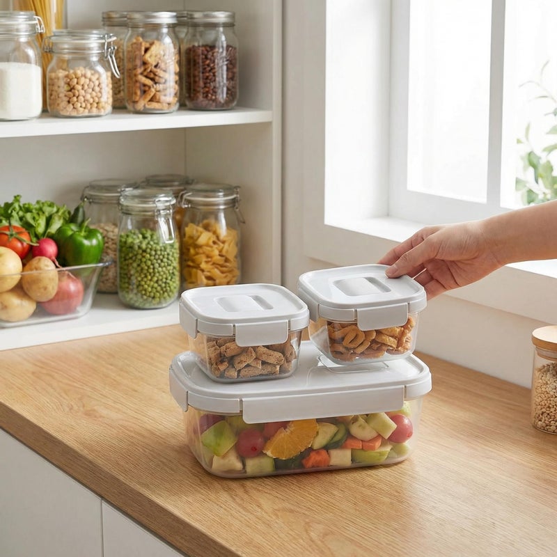 LOCK & LOCK LocknLock Nestopia Food Storage Container Set 500ml - Stackable, Airtight, BPA Free - Model B0CDXBSZXD - Image 4