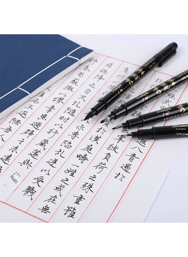 GuangNa Calligraphy Pen Xiu Li Pen Soft Pen Can Add Ink Writing Pen Soft Brush Copy Sutra Signature Nomination Pen Small Large Letter - Image 4