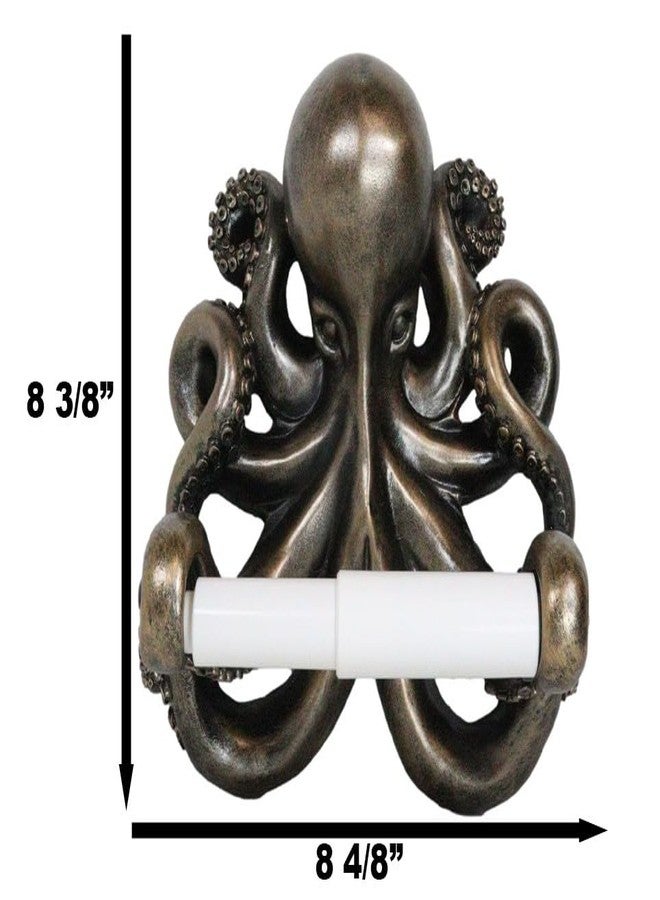 Ebros Gift Giant Ocean Kraken Cthulhu Octopus Toilet Paper Holder Bathroom Wall Decoration 8.75" L Figurine - Image 2