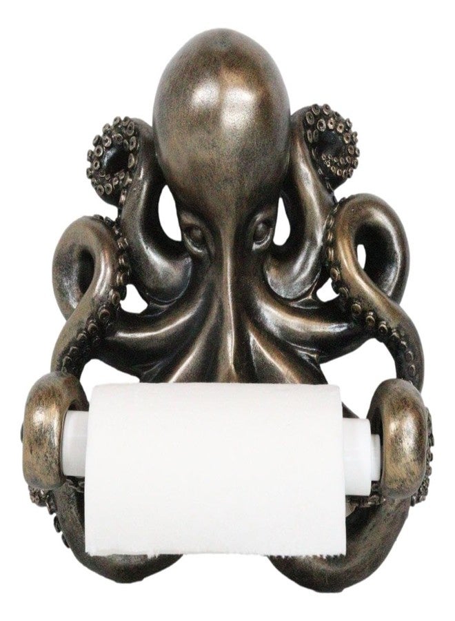 Ebros Gift Giant Ocean Kraken Cthulhu Octopus Toilet Paper Holder Bathroom Wall Decoration 8.75" L Figurine - Image 1