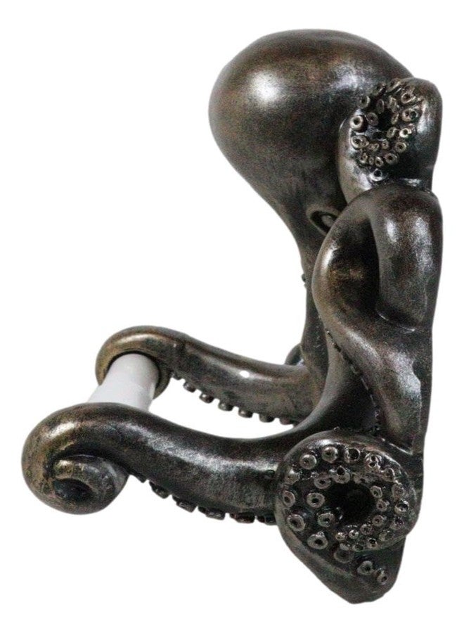 Ebros Gift Giant Ocean Kraken Cthulhu Octopus Toilet Paper Holder Bathroom Wall Decoration 8.75" L Figurine - Image 3