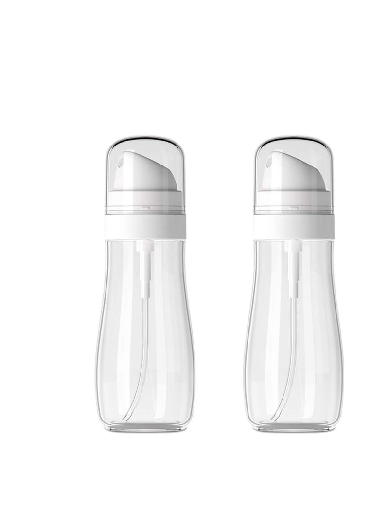 NIBEMINENT Plastic Empty Spray Bottles with Fine Mist Sprayer, 3.4oz/ 100ml Refillable Portable Travel Bottle, Liquid Chemical Resistance (2 Pack) - Image 1