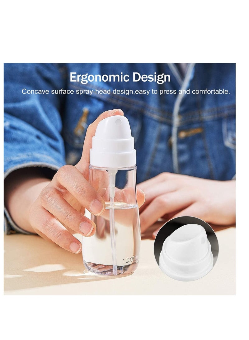 NIBEMINENT Plastic Empty Spray Bottles with Fine Mist Sprayer, 3.4oz/ 100ml Refillable Portable Travel Bottle, Liquid Chemical Resistance (2 Pack) - Image 5