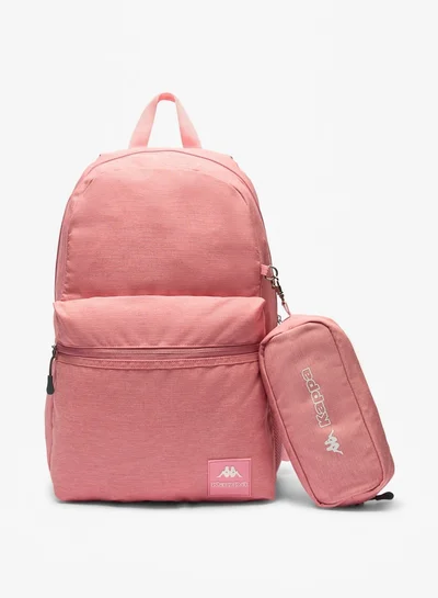 كابا Logo Detail Backpack with Adjustable Straps and Pencil Case