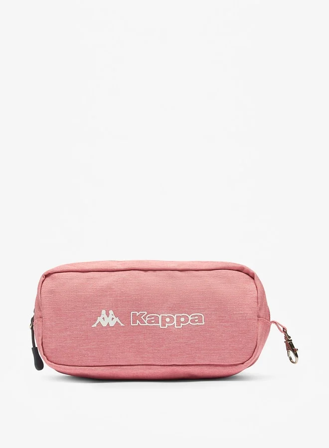 Kappa Logo Detail Backpack with Adjustable Straps and Pencil Case