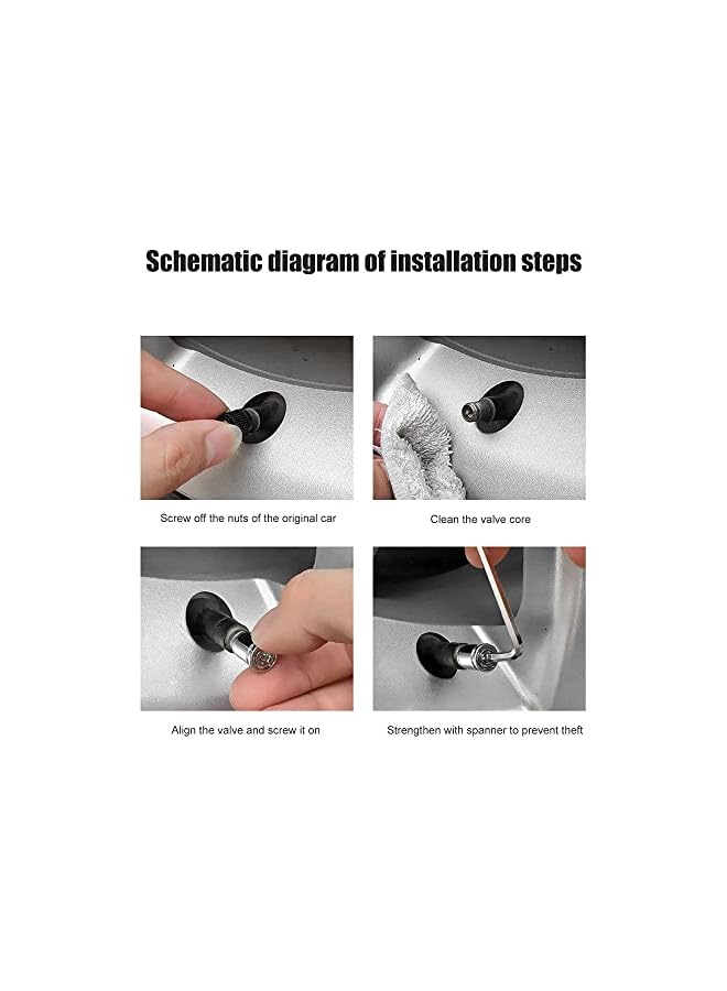 S-TOP 8 Pack Locking Tire Valve Stem Caps Auto Wheel Tyre Air Stems Cover with Rubber Seal, Anti-Theft Aluminum Valve Stem Caps fits Cars, Motorcycles, Bicycles, Lock Tight Fit (8-Pack Bullets/Black) - Image 3
