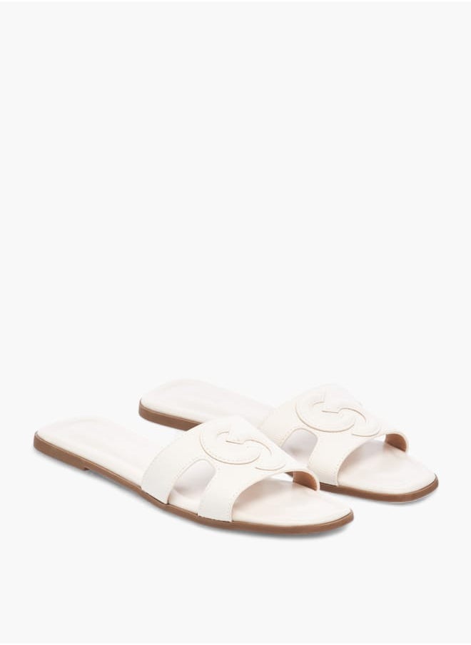 Celeste - Womens Textured Slip-On Slide Sandals - Image 1