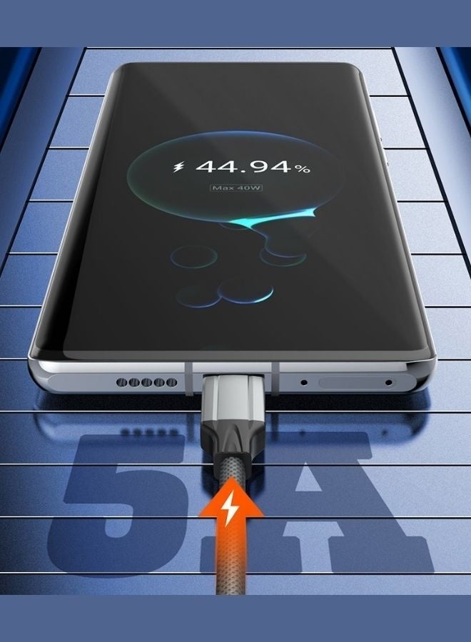 LDNIO USB-C to USB-C Charger Cable, USB-C to Type-C, Fast Charging Cable, PD Fast Charge, C to C Charging Cable, Type-C Cable, USB-C Fast Charger, Compatible with iPhone, Compatible with Samsung, High-Speed Charging Cable, Durable Braided Cable, 65W Power Delivery Cable - Image 4