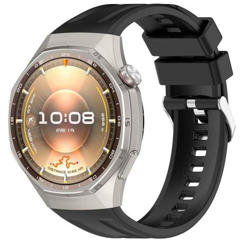 AWADUO Compatible with Huawei Watch GT6 Pro Replacement Band Silicone Wrist Strap Bracelet Soft And Durable with Quick Release Smartwatch AccessorieBlack - Image 2