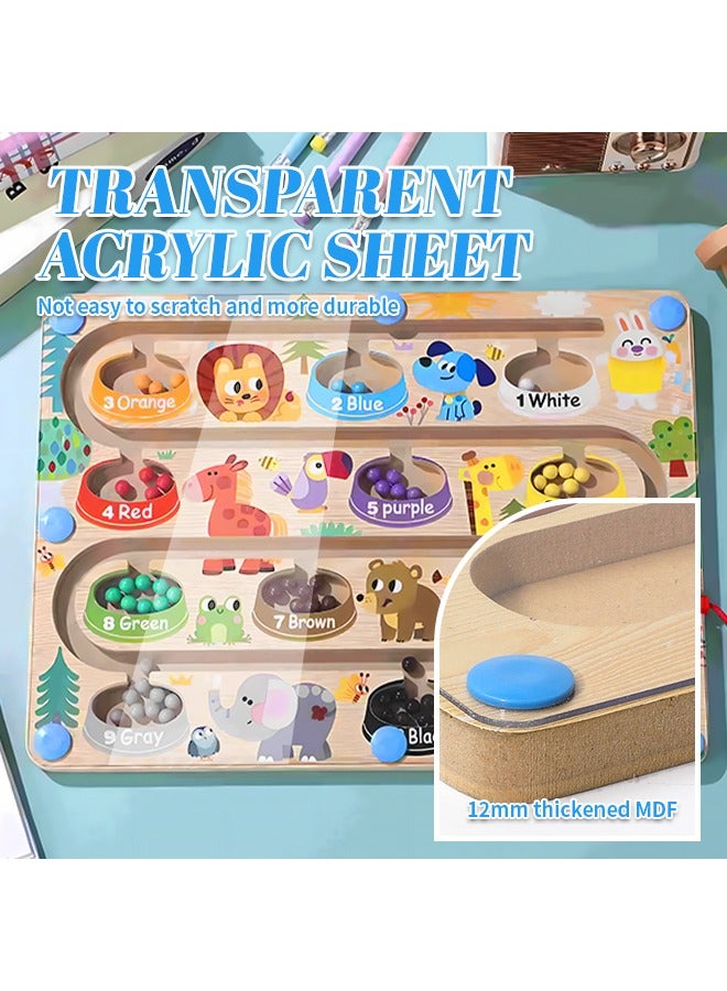 Magnetic Game For Kids Number Maze Montessori Matching Toys Novelty Wooden Labyrinth Educational Games Magnetic Board for Attention and Focus fro 2-4 Years Gift Girl Boy - Image 5