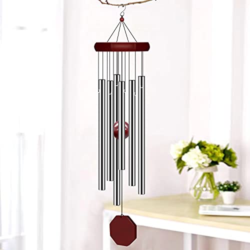 Pgzsy 2 Pack Pgzsy Memorial Wind Chimes Outdoor Large Deep Tone, Elegant Sympathy Wind-Chime Personalized with 6 Tuned Tubes for Garden Patio Balcony and Home - Image 5