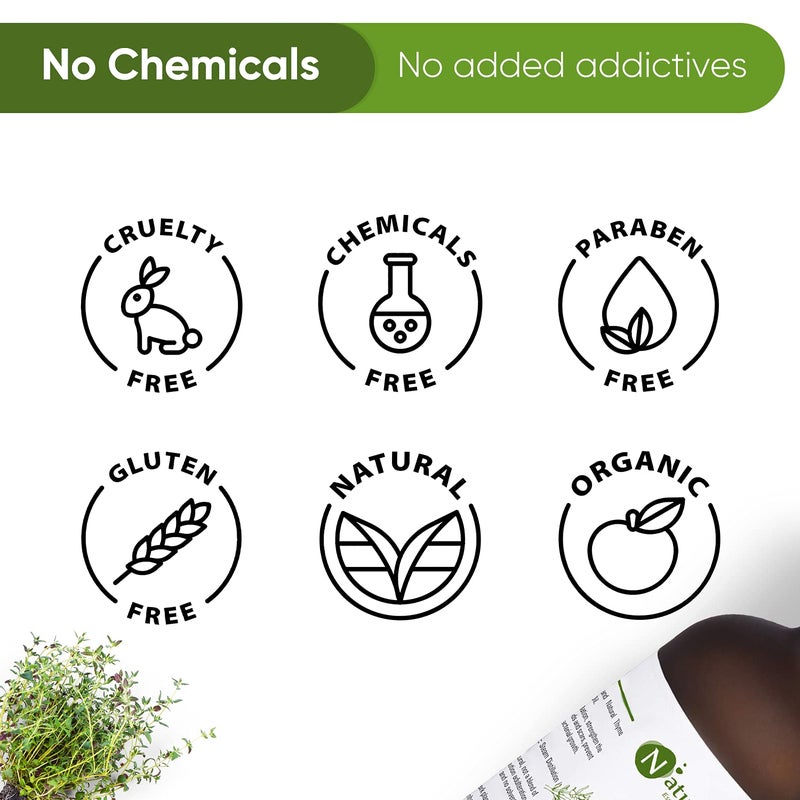 Naturalis Essence Of Nature Thyme Essential Oil 100% Undiluted Pure And Natural Therapeutic Grade For Skin Conditions, Clear Breathing, Coughs And Hair Growth - 120Ml - Image 4