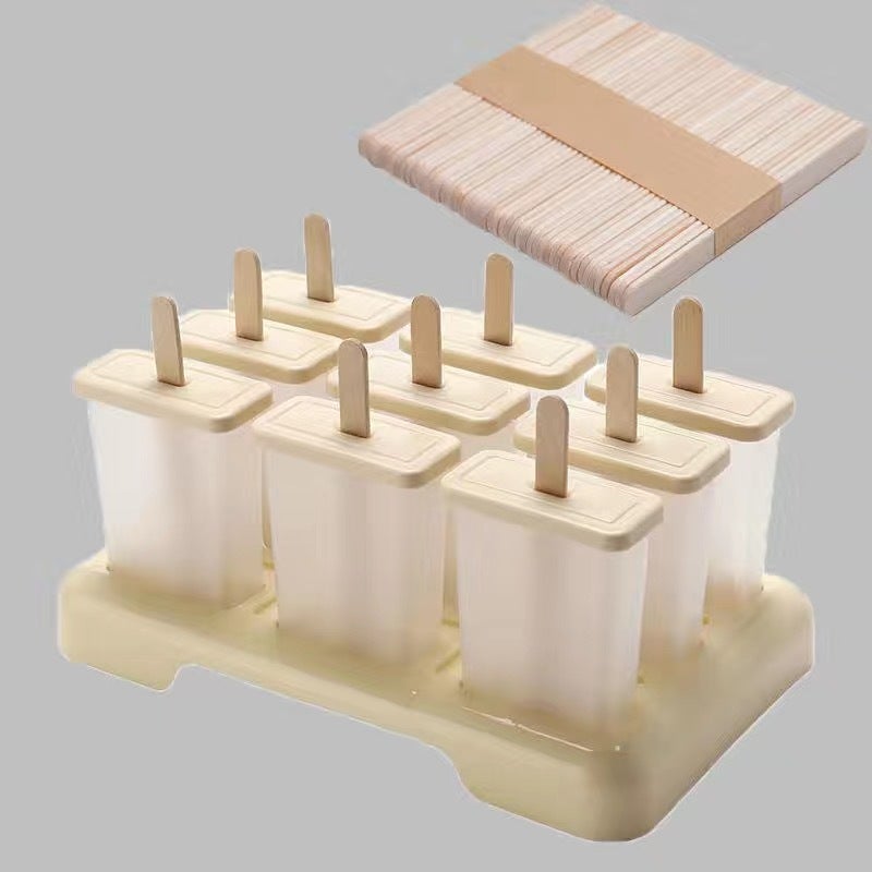 Ice Pop Mold DIY Homemade Ice Cream Maker with Plastic Sticks
