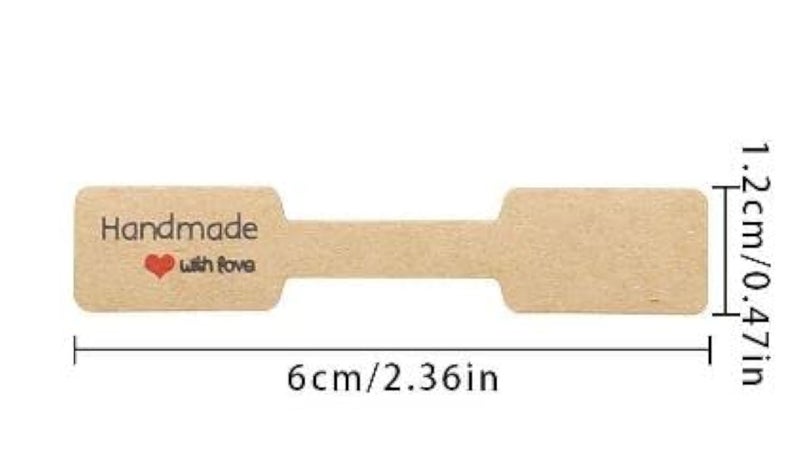 Zenomia Handmade DIY Label Tag for Jewellery, Ring Sticker, 96 Pcs, 6 x 1.2 Cms, 96 Labels - Image 2
