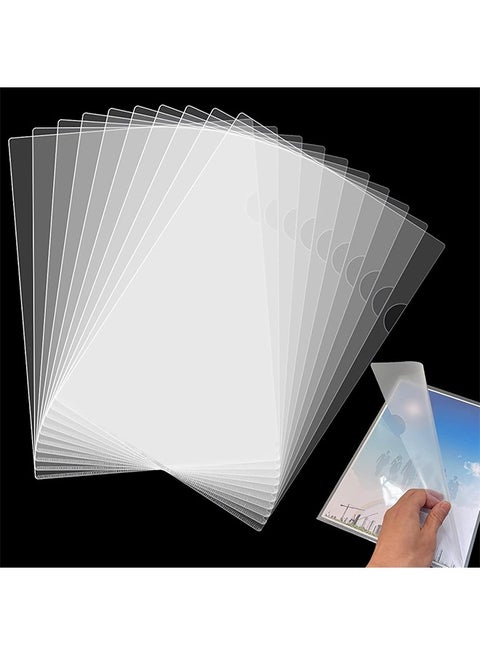 30 Pack Clear Plastic A4 Document File Folder Project Organiser Protector