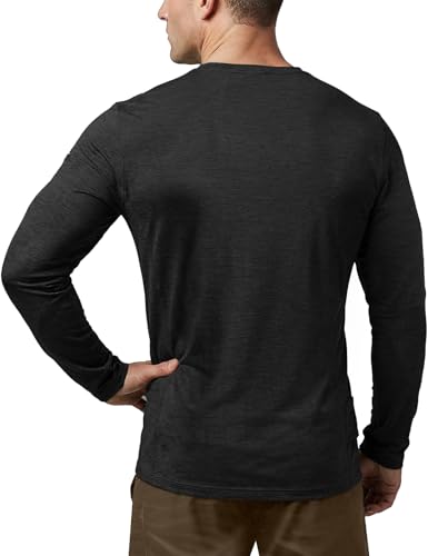 CQR Mens UPF 50 Sun Protection Long Sleeve Quick Dry Athletic Shirts Stretch Running Workout Hiking TShirts Nightfall Black XSmall - Image 3