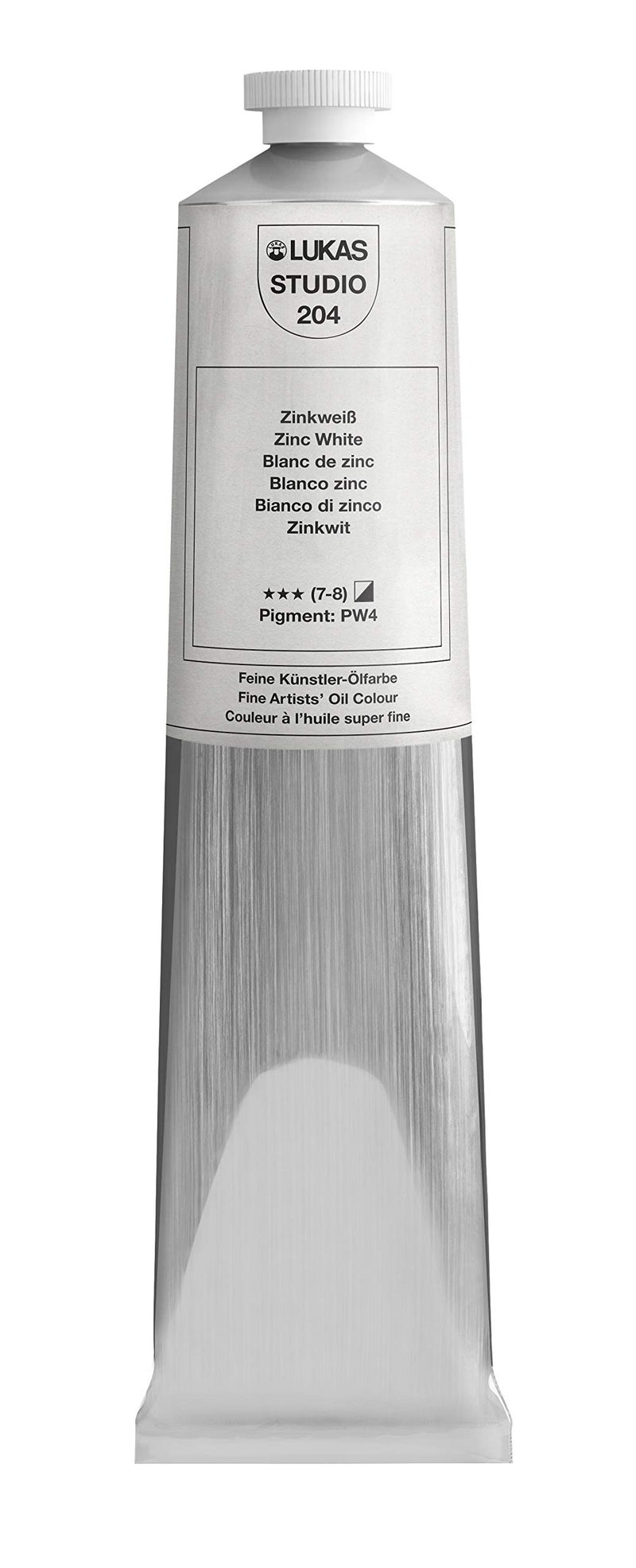 Lukas Studio Oil 200 ml Premium Quality Oil Paint Zinc White - Image 1