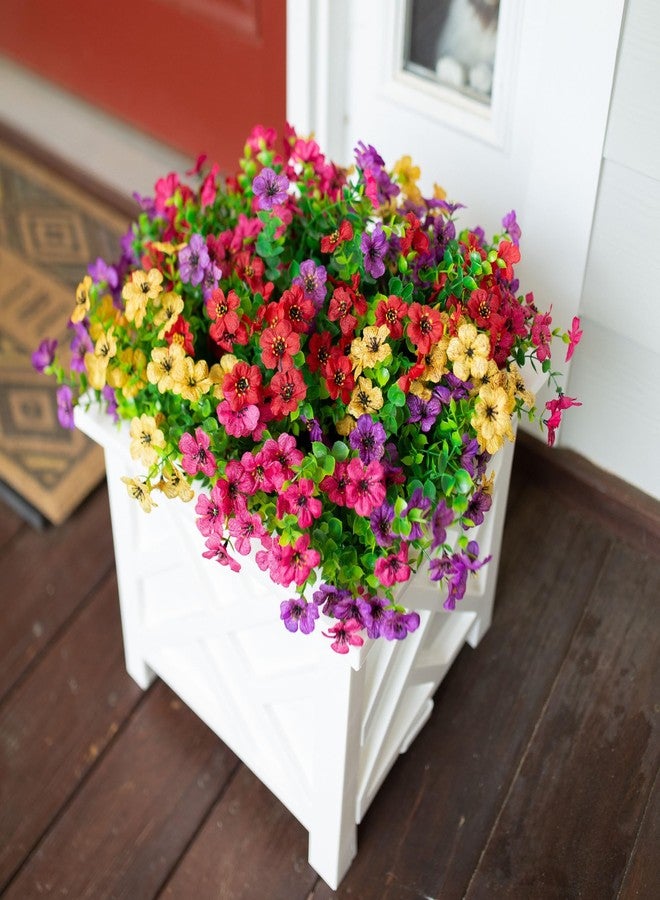 florisso Artificial Flowers for Outdoors Daisy 12 Bundles for Home Decoration, Faux Flower Fake Plants Outside Decoration with Eucalyptus UV Resistant for Planter Porch Patio Yard Garden Colorful - Image 5
